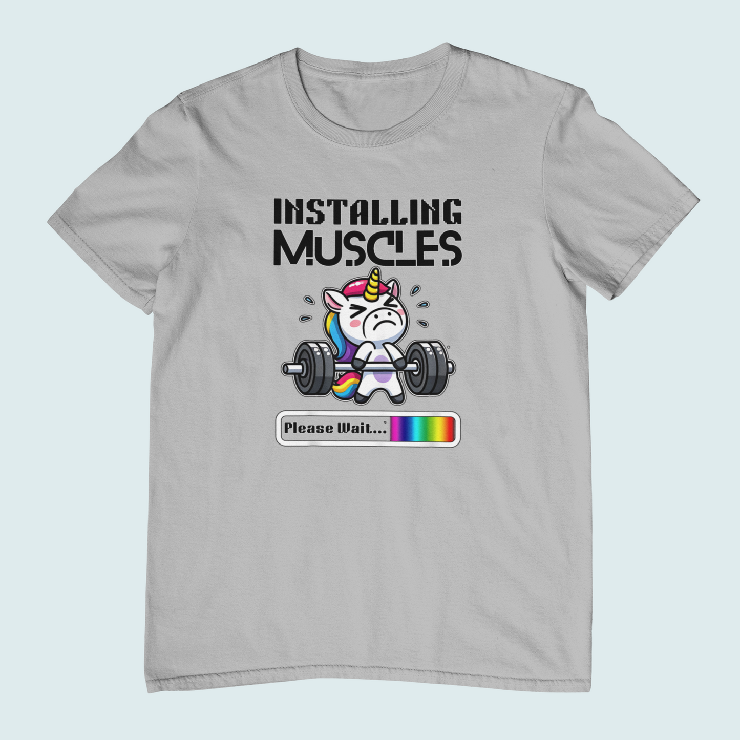 Installing Muscles. Please wait! | Women Tee